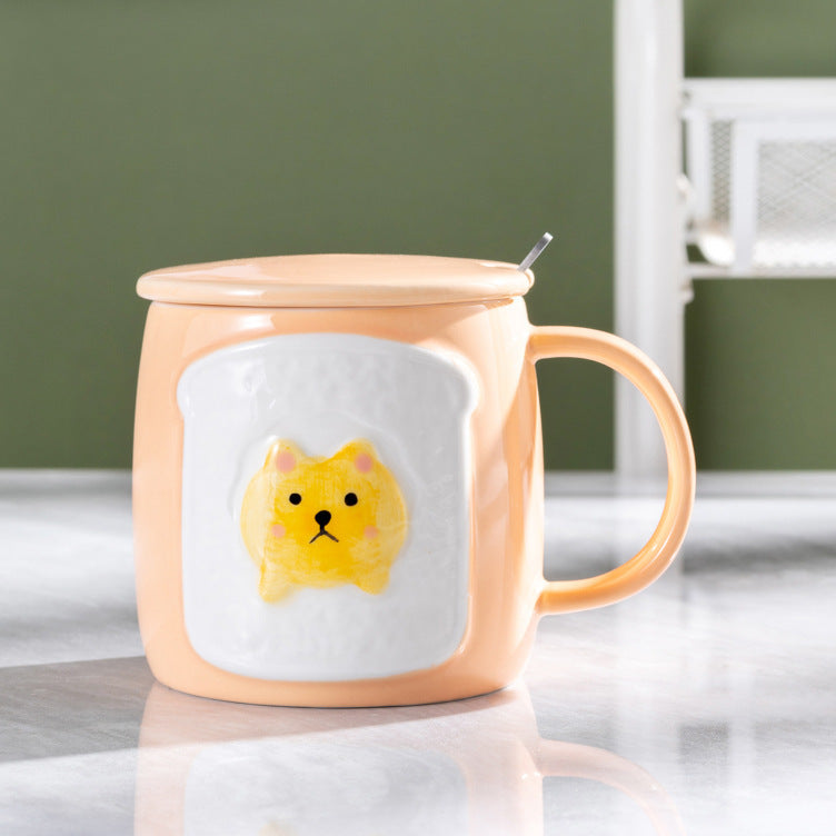 Cute cartoon cat ceramic mug