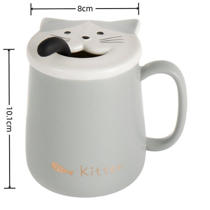 Cartoon cat ceramic mug