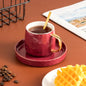 Simple Nordic coffee cup and saucer