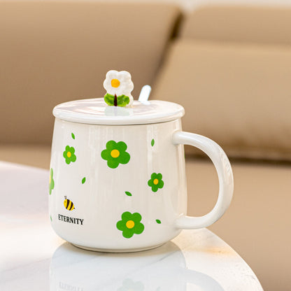 Small crepe chrysanthemum mug