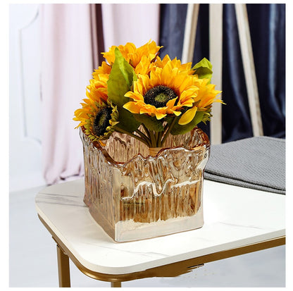Modern simple style glass square vase