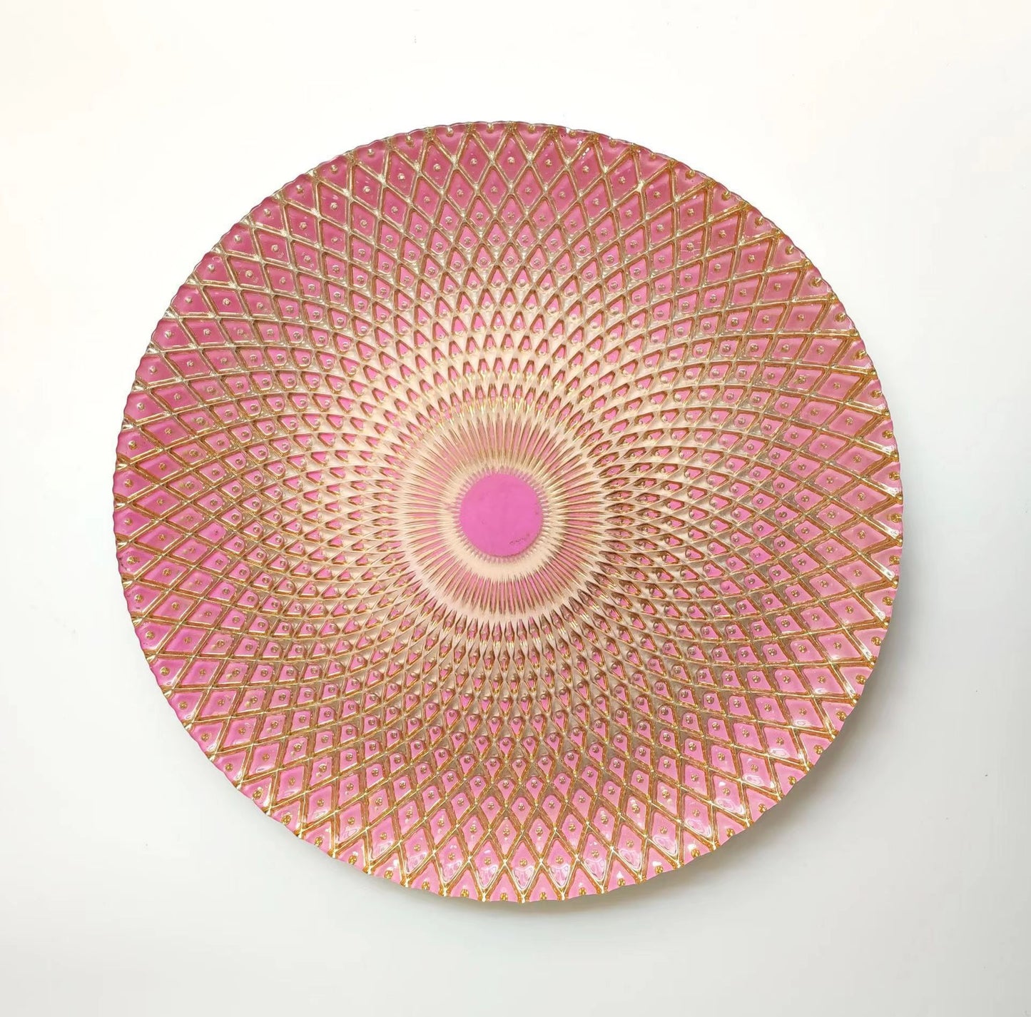 Crystal glass fruit plate