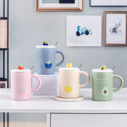 Creative summer fruit colorful mug