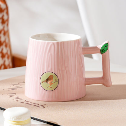 Bionic tree trunk contrast color mug