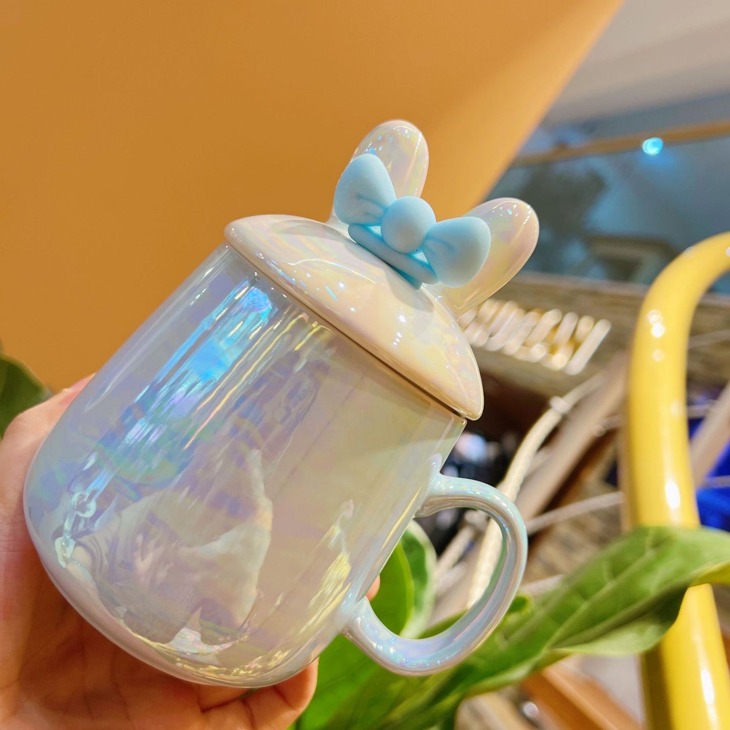 Colorful rabbit shape ceramic cup