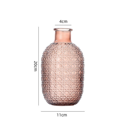 New embossed rhombus pattern vase 30pcs/ctn 4 colors