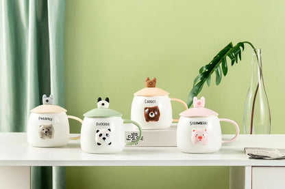 3D Hand-painted Animal Relief Mug