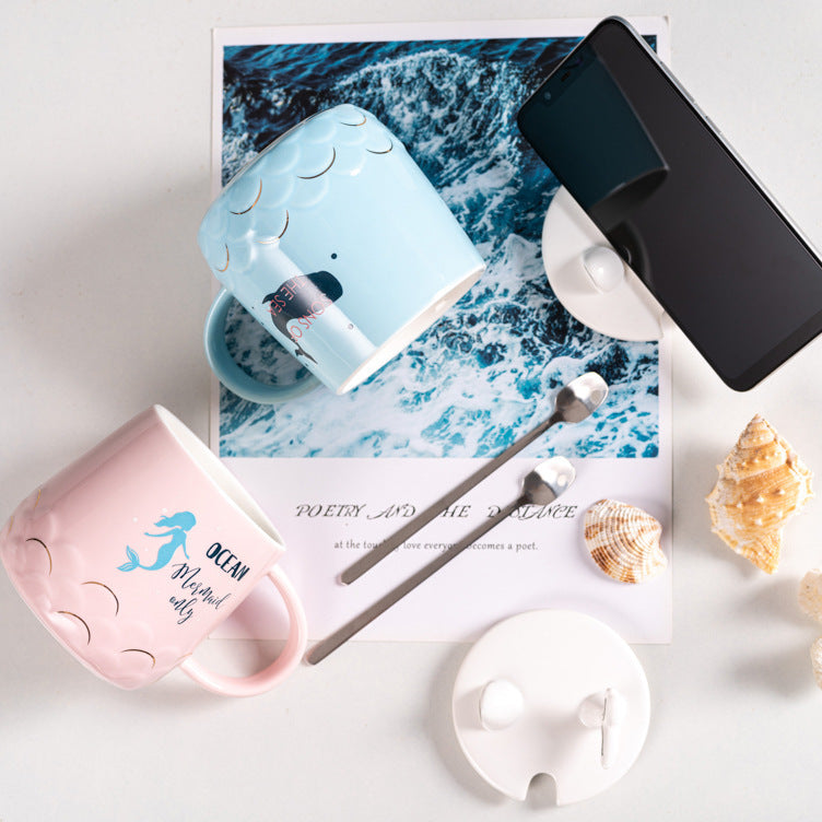 Whale Phone Holder Mug