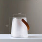 Portable leather glass vase ornaments creative