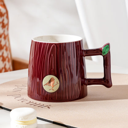 Bionic tree trunk contrast color mug