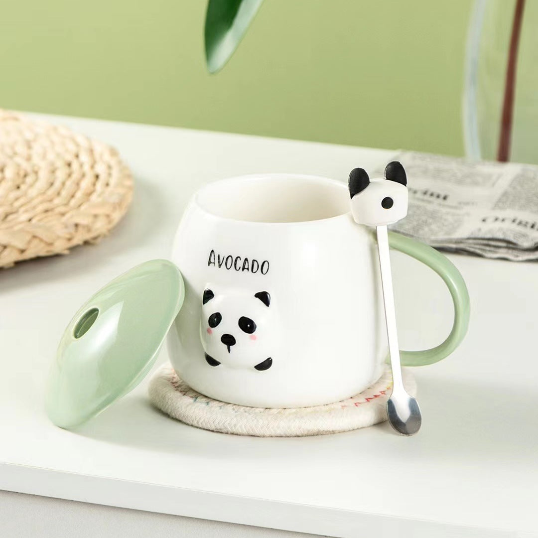 3D Hand-painted Animal Relief Mug