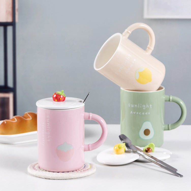 Creative summer fruit colorful mug