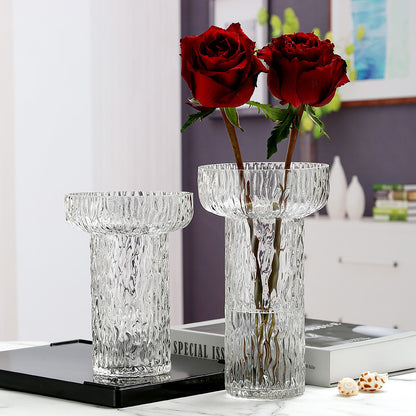 Light luxury cold pattern glass vase