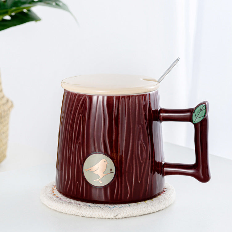 Bionic tree trunk contrast color mug