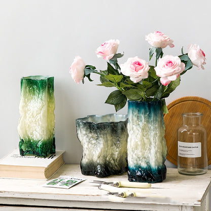 Nordic ins style light luxury glass vase with high-end feel