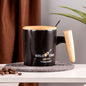 Creative convex and concave handle stone cup