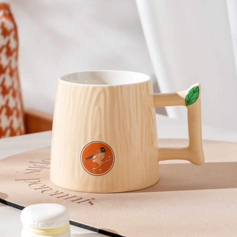 Bionic tree trunk contrast color mug