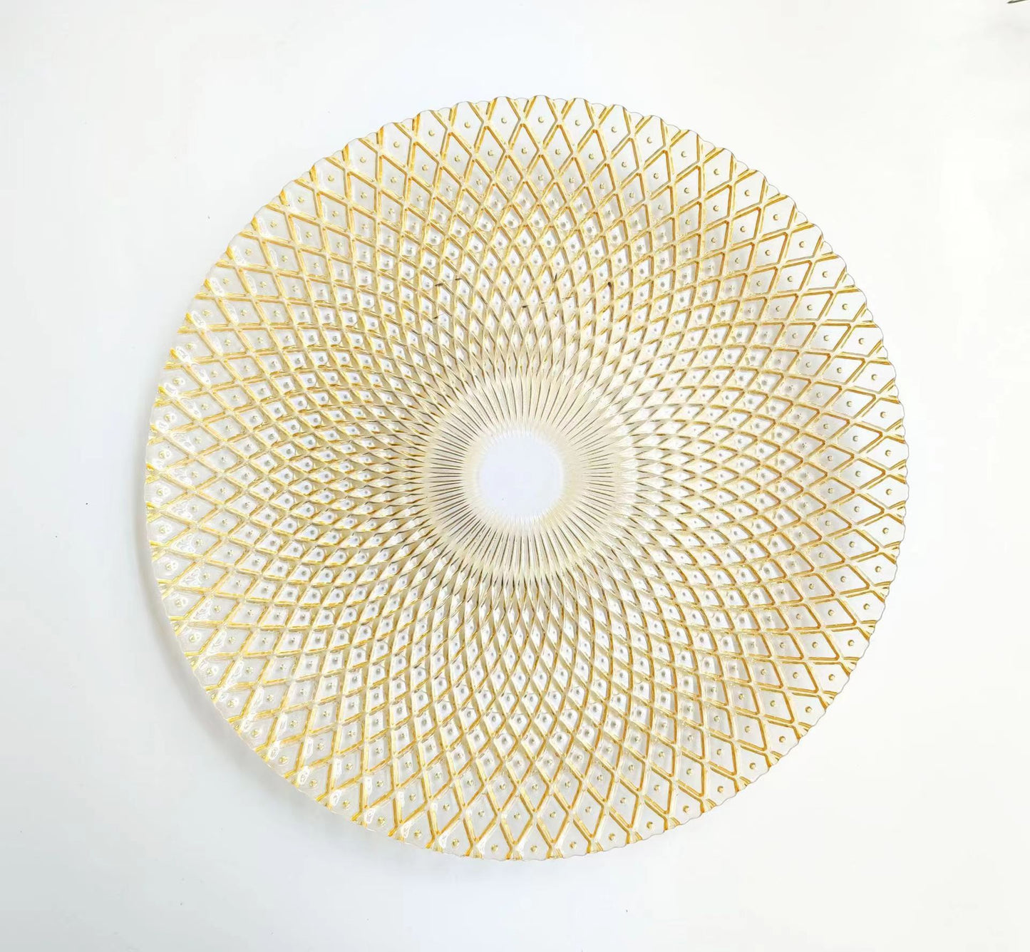 Crystal glass fruit plate
