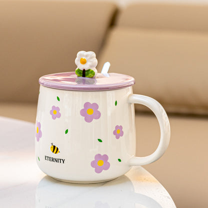Small crepe chrysanthemum mug