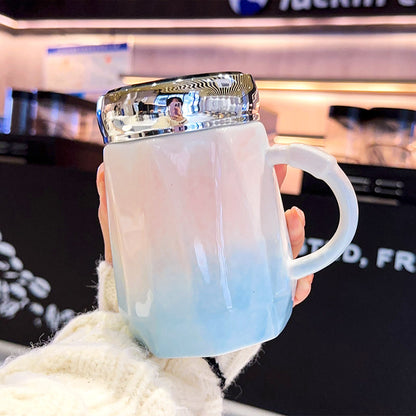 Colorful gradient mirror cup