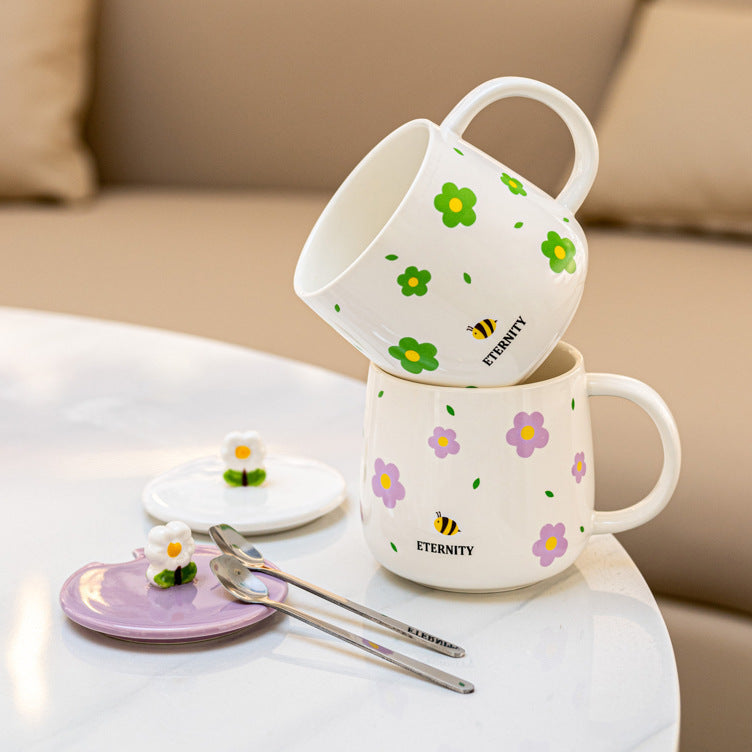 Small crepe chrysanthemum mug