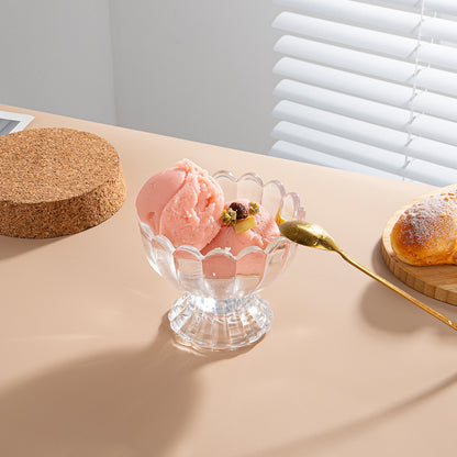 Small capacity round household ice cream cup with legs