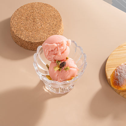 Small capacity round household ice cream cup with legs