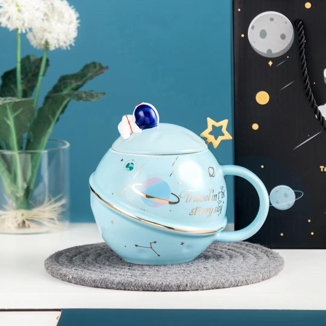 Astronaut Dream Planet Embossed Cup