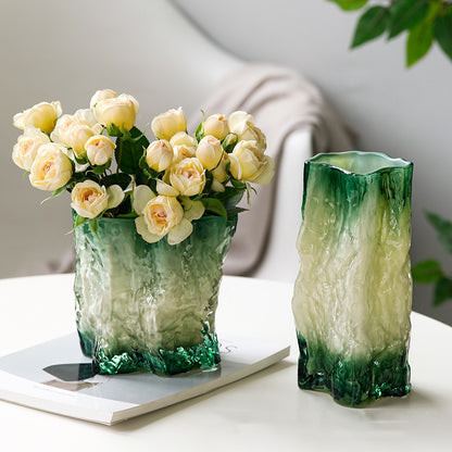 Nordic ins style light luxury glass vase with high-end feel