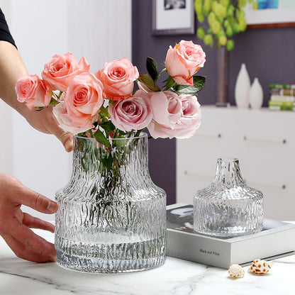 Light luxury cold pattern glass vase