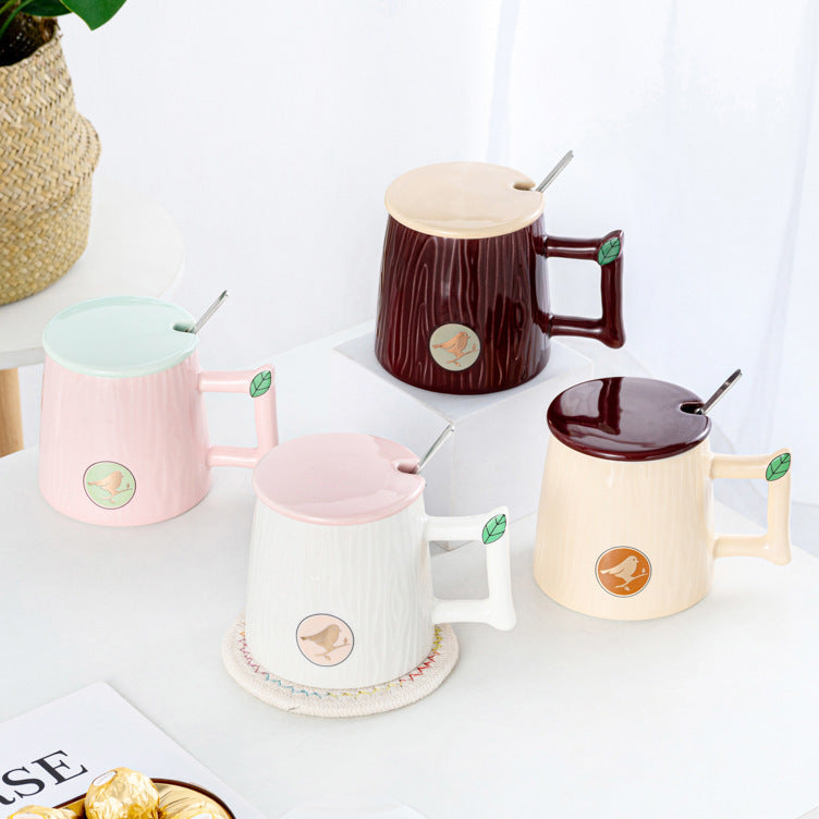 Bionic tree trunk contrast color mug