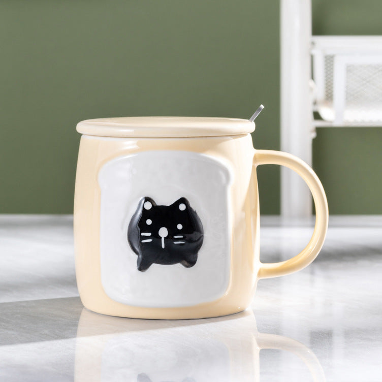 Cute cartoon cat ceramic mug