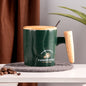 Creative convex and concave handle stone cup