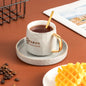 Simple Nordic coffee cup and saucer