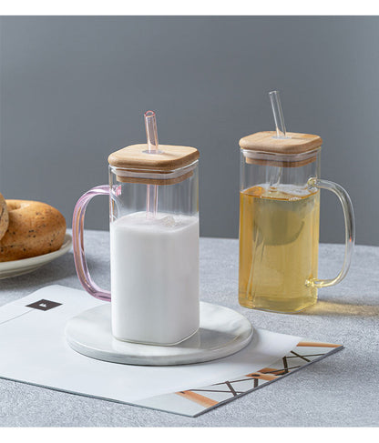 Square glass with handle