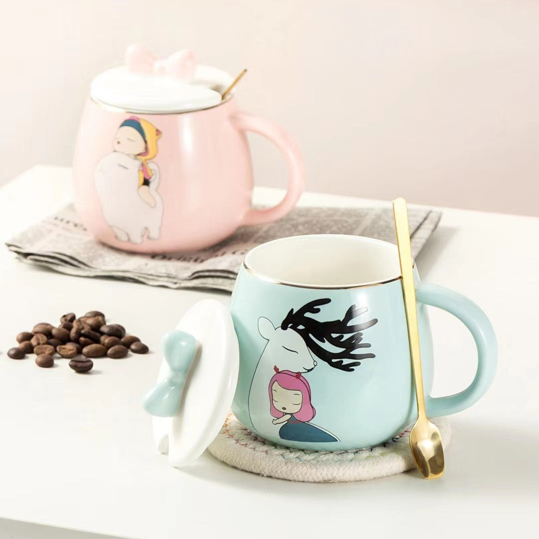 Forest girl ceramic mug
