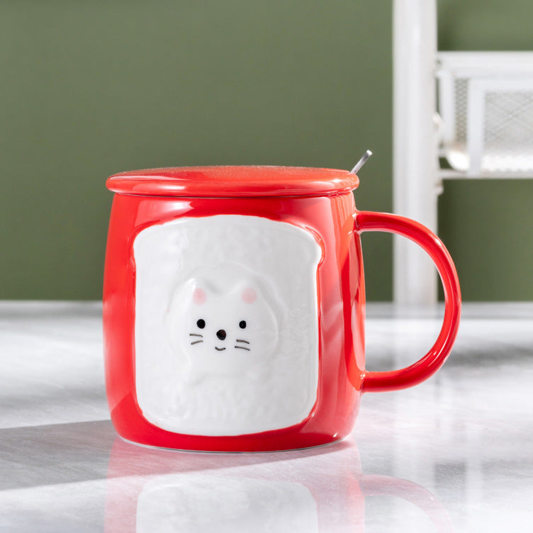 Cute cartoon cat ceramic mug