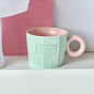 Cream ins contrast color mug