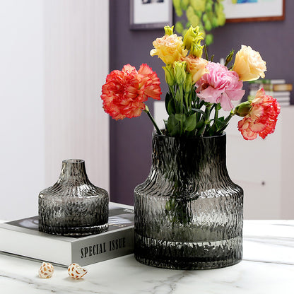 Light luxury cold pattern glass vase