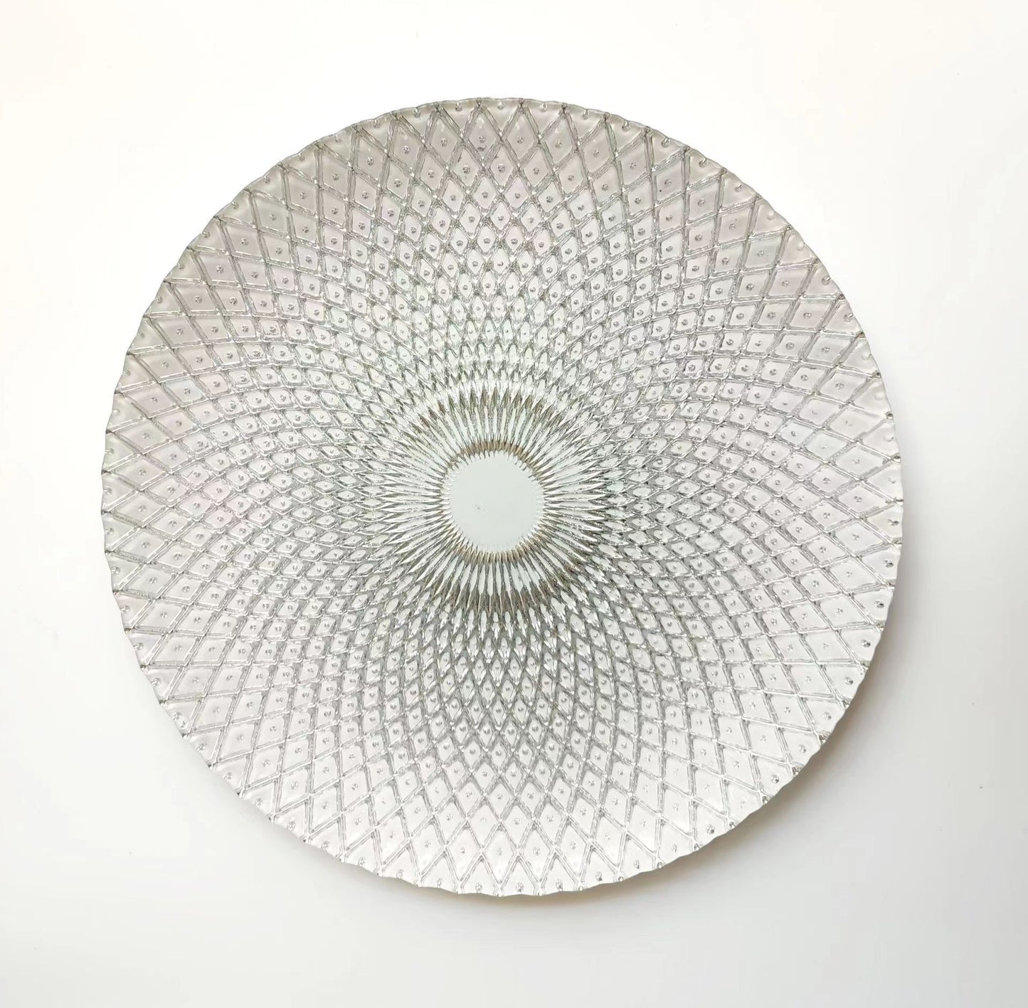 Crystal glass fruit plate
