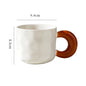 Concave and convex ceramic mug