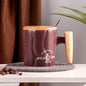 Creative convex and concave handle stone cup