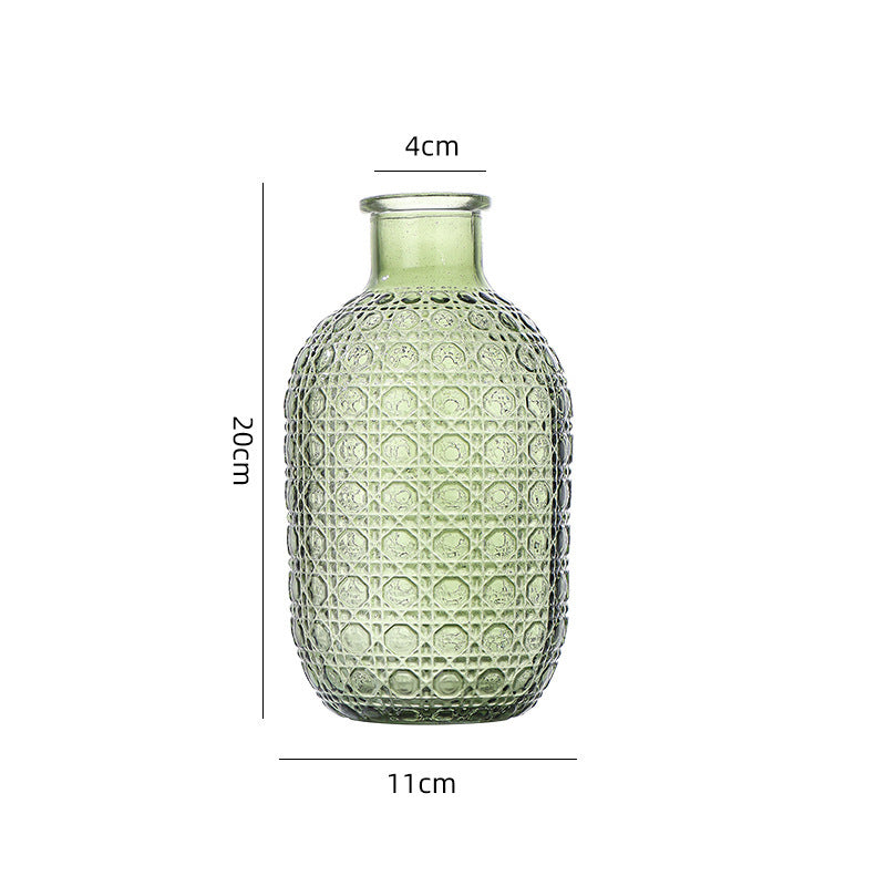 New embossed rhombus pattern vase 30pcs/ctn 4 colors