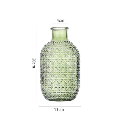 New embossed rhombus pattern vase 30pcs/ctn 4 colors