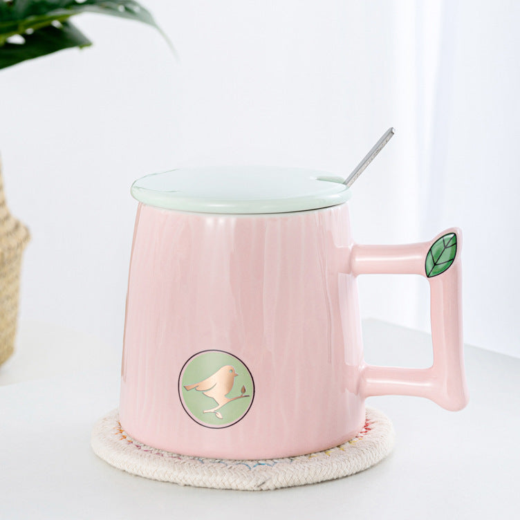 Bionic tree trunk contrast color mug
