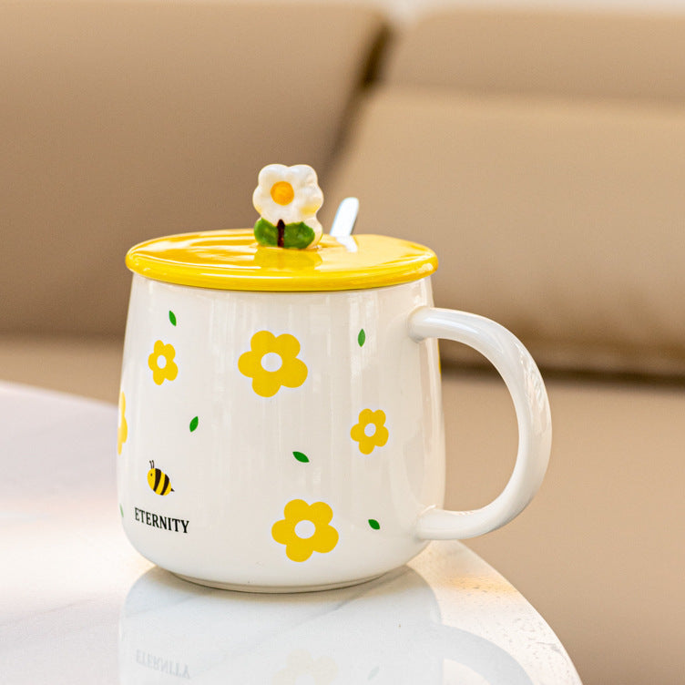 Small crepe chrysanthemum mug