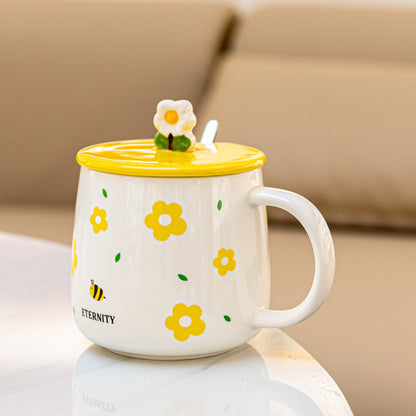 Small crepe chrysanthemum mug