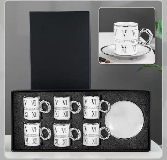 electroplating coffee cup and saucer set