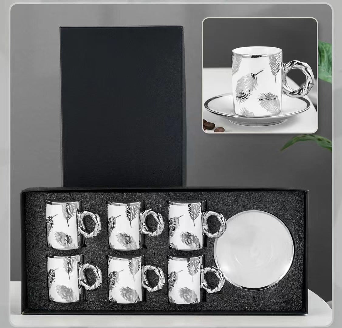 electroplating coffee cup and saucer set