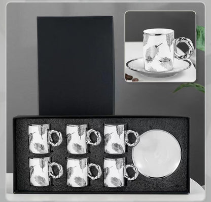 electroplating coffee cup and saucer set